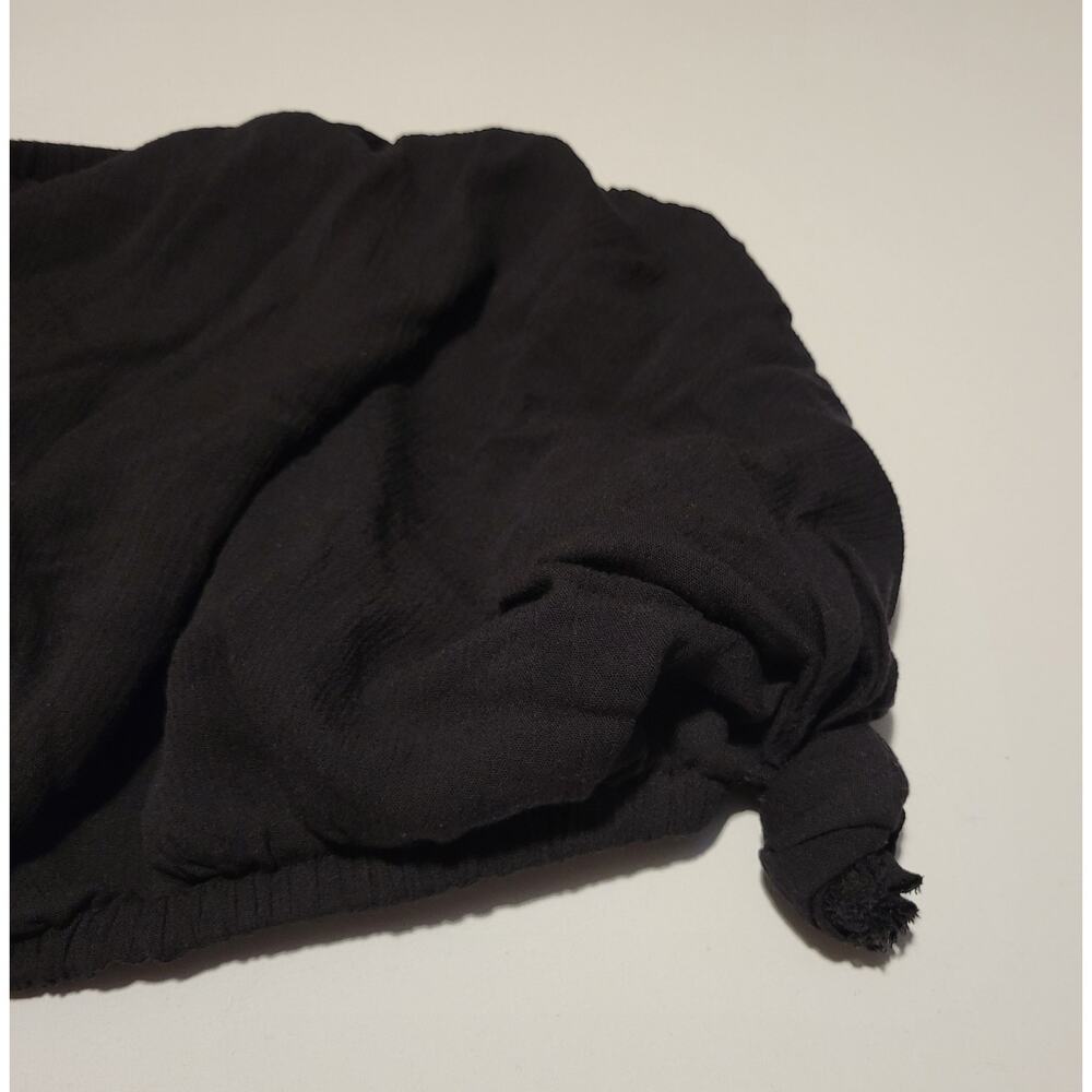 Eloquii Asymetric Bubble Crop Top in Black - Women's 18 - Picture 4 of 4